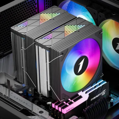 1STPLAYER CRYO CY12LD Black ARGB Dual Tower Air CPU Cooler — image 6 of 6