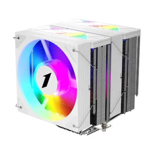 1STPLAYER CRYO CY12LD White ARGB Dual Tower Air CPU Cooler — image 4 of 5