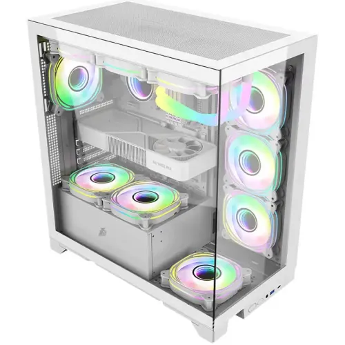 1STPLAYER Mi8 White ATX Gaming Casing — image 2 of 3