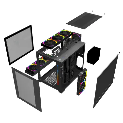 1STPLAYER SP7 Mid Tower RGB Gaming Case — image 2 of 2