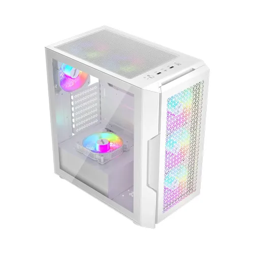 1STPLAYER T7 RGB ATX Mid Tower Gaming Casing White — image 2 of 6