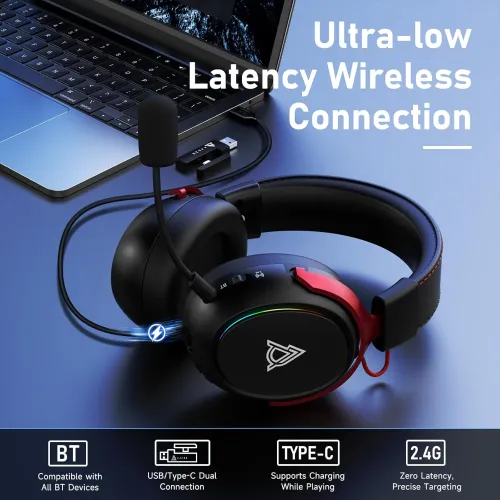 AJAZZ AHM10 MAX Tri-Mode Wireless Gaming Headphone — image 2 of 5