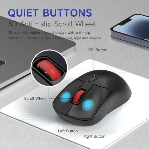 AJAZZ NJ02 Dual Mode Wireless Mouse — image 4 of 6