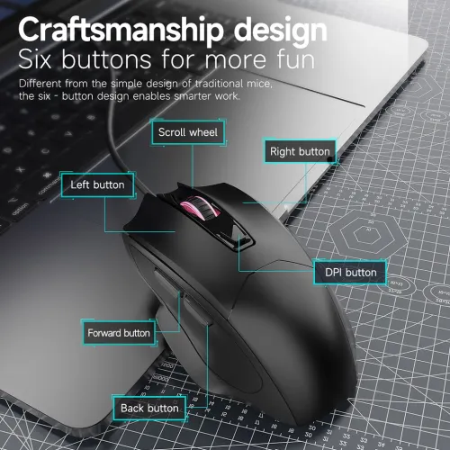 AJAZZ NJ05 Wired Gaming Mouse — image 4 of 6