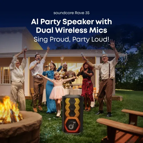 Anker Soundcore Rave 3S 200W AI Karaoke Bluetooth Party Speaker With 2 Mic — image 2 of 6