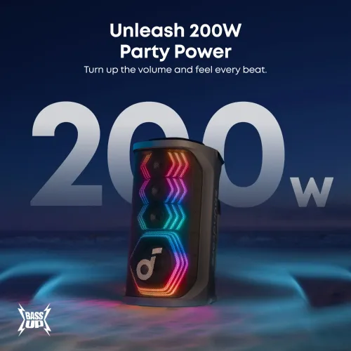 Anker Soundcore Rave 3S 200W AI Karaoke Bluetooth Party Speaker With 2 Mic — image 3 of 6