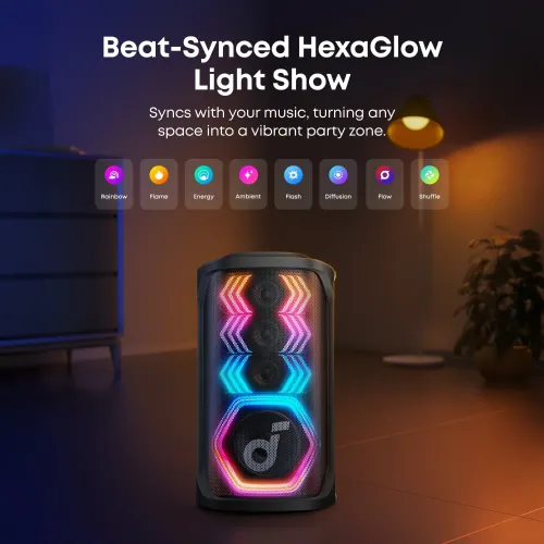 Anker Soundcore Rave 3S 200W AI Karaoke Bluetooth Party Speaker With 2 Mic — image 4 of 6