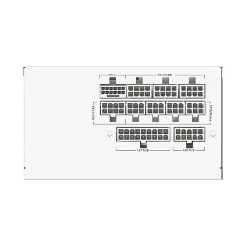 Antec GSK 850W White ATX 3.1 & PCIE 5.1 80+ Gold Full Modular Power Supply — image 4 of 6