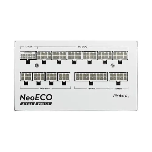 Antec NE1000G M White 1000W ATX 3.0 & PCIE 5.0 80+ Gold Full Modular Power Supply — image 5 of 6