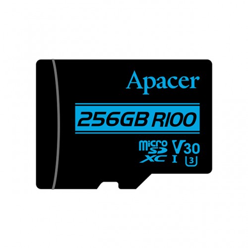 Apacer 256GB MicroSDXC UHS-I U3 V30 R100 A1 Class-10 Memory Card with Adapter — image 2 of 2