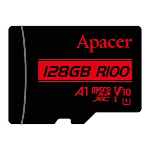 Apacer R100 MicroSDXC UHS-I U1 V10 128GB Class-10 Memory Card with Adapter — image 2 of 3