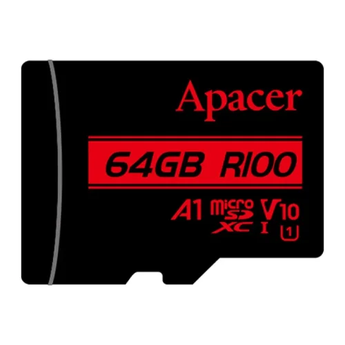 Apacer R100 MicroSDXC UHS-I U1 V10 A1 64GB Class-10 Memory Card with Adapter — image 2 of 2