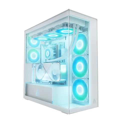 Arctic Xtender VG E-ATX Mid Tower Casing White With Vertical GPU Mounting Kit
