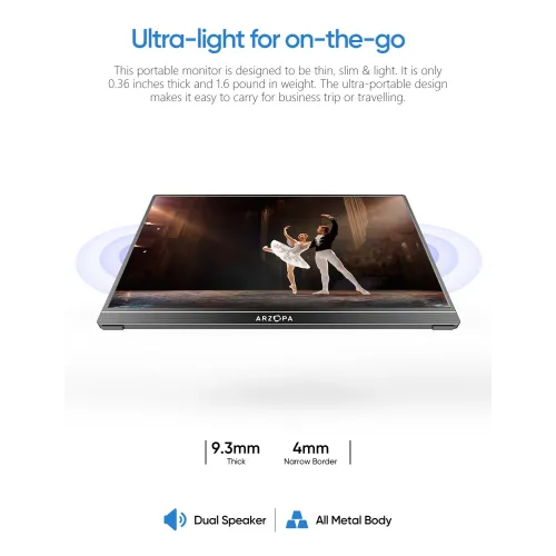 Arzopa A1 15.6" FHD IPS Portable Monitor — image 3 of 6