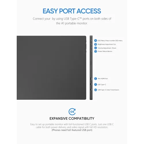 Arzopa A1 15.6" FHD IPS Portable Monitor — image 5 of 6