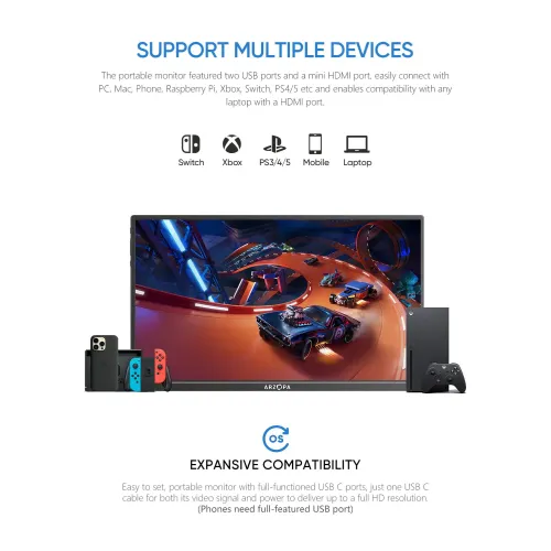 Arzopa A1S 14" FHD IPS Portable Monitor — image 4 of 5