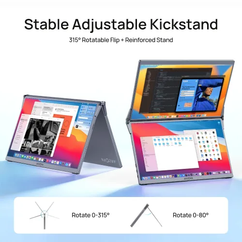 Arzopa E1 15.6" FHD IPS Dual Screen Portable Monitor — image 4 of 6