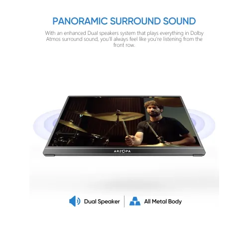 Arzopa S1 Table 15.6" FHD IPS Portable Monitor — image 4 of 6