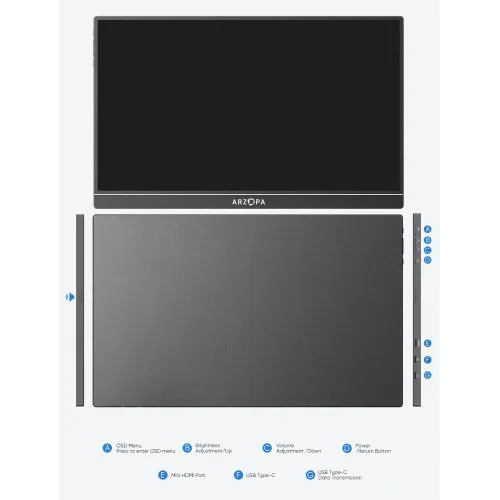 Arzopa S1 Table 15.6" FHD IPS Portable Monitor — image 6 of 6