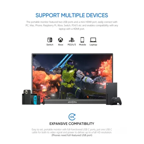 Arzopa Z1RC 16" 2.5K QHD IPS Portable Monitor — image 3 of 6