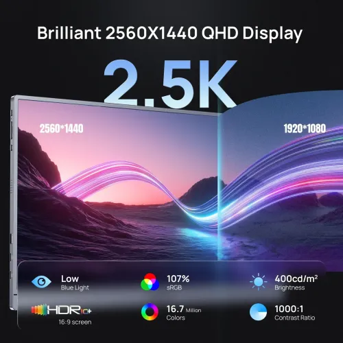 Arzopa Z3FC 16.1" 2K QHD 180Hz IPS Portable Gaming Monitor — image 2 of 6