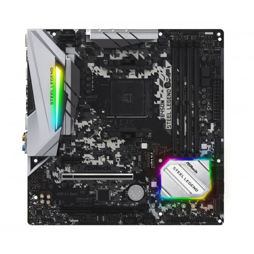 Asrock B450M Steel Legend AMD Micro-ATX Motherboard — image 2 of 4
