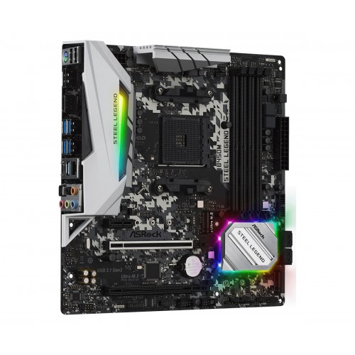 Asrock B450M Steel Legend AMD Micro-ATX Motherboard — image 3 of 4