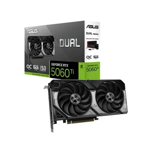 ASUS Dual GeForce RTX 5060 Ti 16GB GDDR7 OC Edition Graphics Card