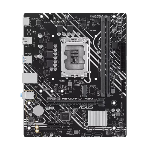 ASUS PRIME H610M-F D4 R2.0 DDR4 LGA1700 mATX Motherboard — image 2 of 6