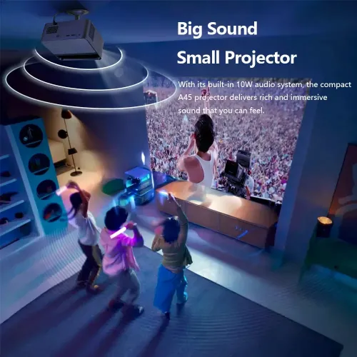AUN A45 Pro FHD Home Cinema Android TV Projector — image 3 of 4