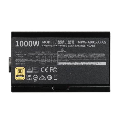 Cooler Master Elite Gold 1000 1000W 80 Plus Gold Power Supply — image 4 of 5