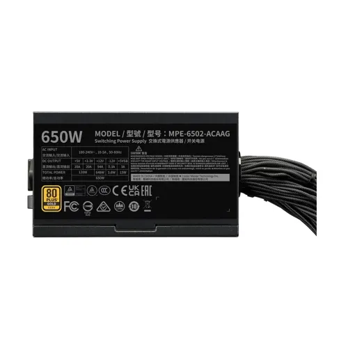 Cooler Master MWE Gold V3 Non Modular 650W 80 Plus Gold Power Supply — image 4 of 5
