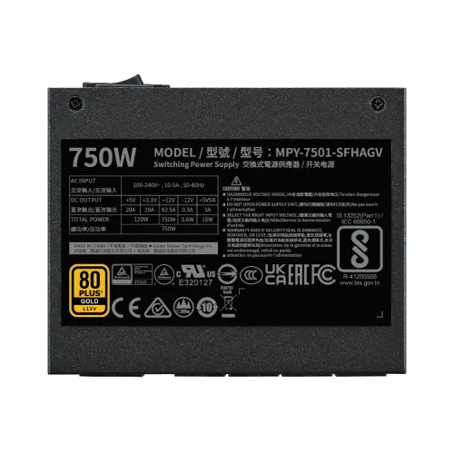 Cooler Master V SFX Gold 750 ATX 3.1 750W 80 Plus Gold Power Supply — image 5 of 6