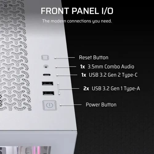 Corsair 3500X RS-R ARGB E-ATX Mid-Tower Casing White — image 4 of 6