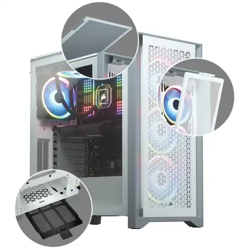 Corsair 4000D AIRFLOW Tempered Glass Mid-Tower ATX Casing White — image 2 of 5