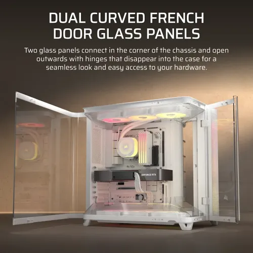 Corsair AIR 5400 RS-R ARGB Triple Chamber E-ATX Mid-Tower Casing White — image 4 of 7
