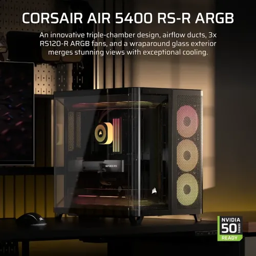 Corsair AIR 5400 RS-R ARGB Triple Chamber E-ATX Mid-Tower Casing — image 2 of 7