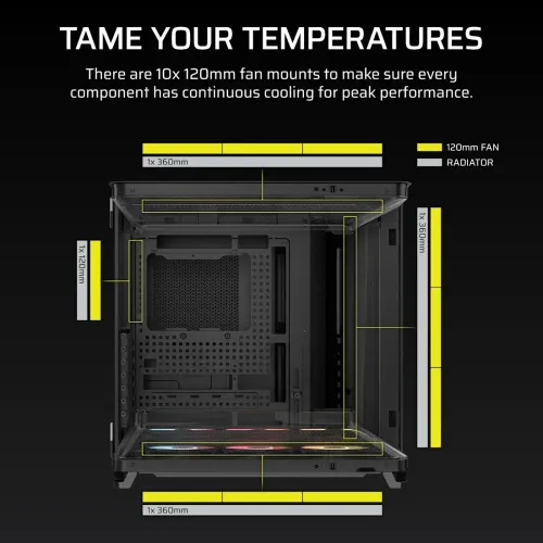 Corsair AIR 5400 RS-R ARGB Triple Chamber E-ATX Mid-Tower Casing — image 7 of 7