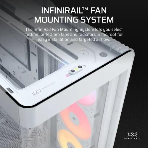 Corsair FRAME 4500X RS-R ARGB Panoramic Glass E-ATX Mid-Tower Casing White — image 4 of 6