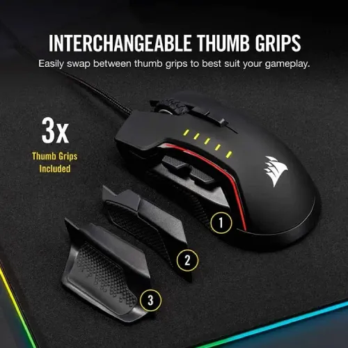 Corsair Glaive RGB Pro Gaming Mouse Black — image 3 of 3