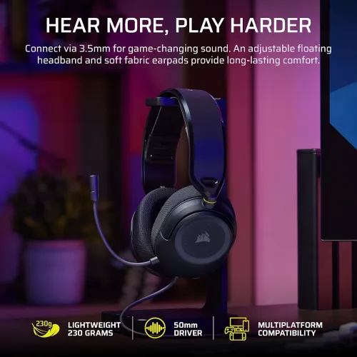Corsair HS35 v3 Stereo Wired Gaming Headset with Flexible Microphone — image 3 of 6