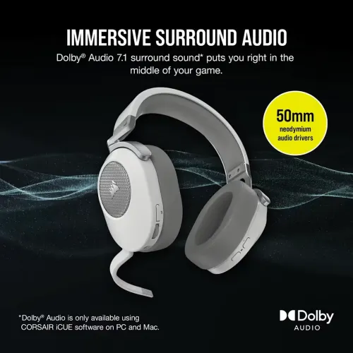 Corsair HS65 V2 7.1 Surround Sound Wireless Gaming Headset — image 3 of 6