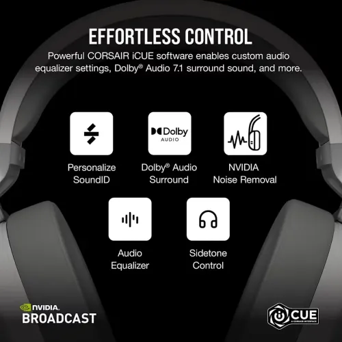 Corsair HS65 V2 7.1 Surround Sound Wireless Gaming Headset — image 6 of 6