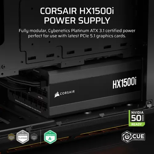 Corsair HX1500i 1500W 80+ Platinum Full-Modular ATX Power Supply (UK) — image 5 of 6