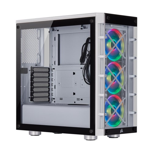 Corsair iCUE 465X RGB Mid-Tower ATX Smart Casing (White) — image 2 of 4