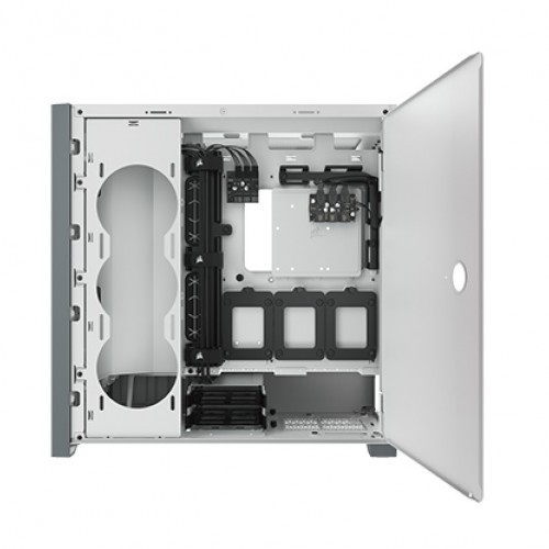 Corsair iCUE 5000X RGB Tempered Glass Mid-Tower ATX PC Smart Case - White — image 3 of 4