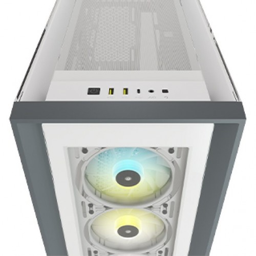 Corsair iCUE 5000X RGB Tempered Glass Mid-Tower ATX PC Smart Case - White — image 4 of 4