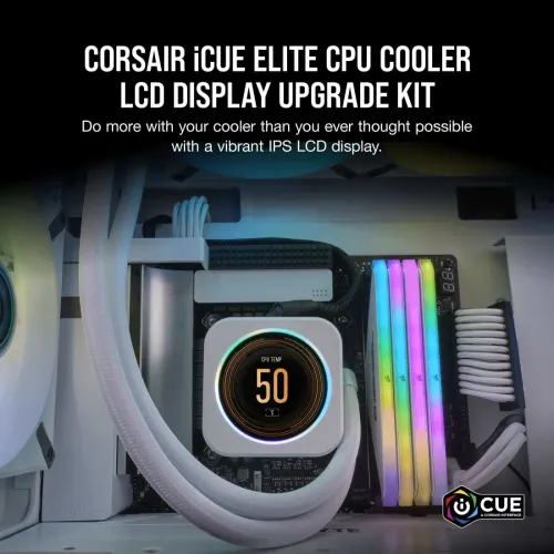Corsair iCUE ELITE CPU Cooler LCD Display Upgrade Kit White — image 2 of 6