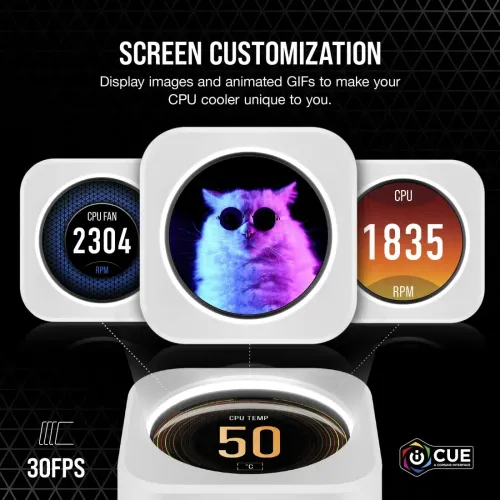 Corsair iCUE ELITE CPU Cooler LCD Display Upgrade Kit White — image 4 of 6