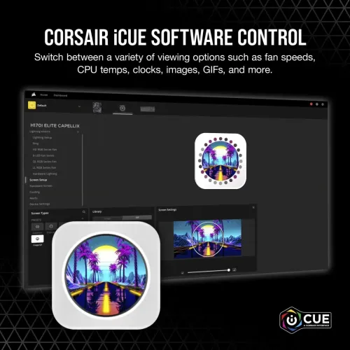 Corsair iCUE ELITE CPU Cooler LCD Display Upgrade Kit White — image 5 of 6